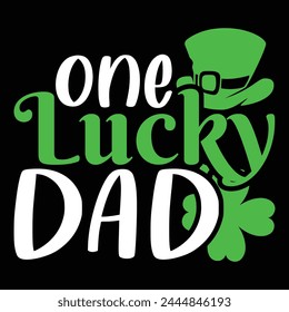 One lucky dad vector design