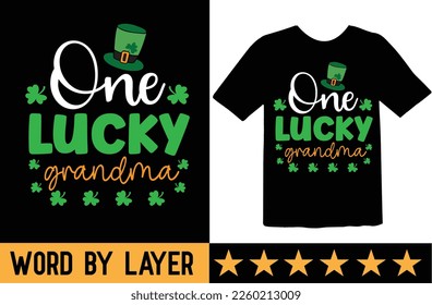 One Lucky grandma svg t shirt design