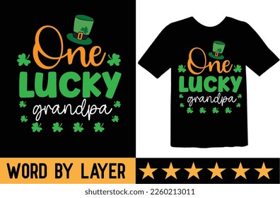 One Lucky grandpa svg t shirt design