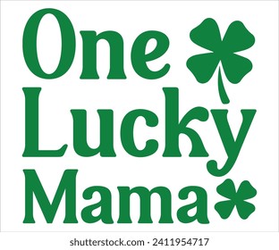 Una camiseta de la mamá afortunada, la camiseta del día de los patronos, la fiesta de San Patricio, el día de los pájaros divertidos, el trébol de los encantos afortunados, las brotes graciosas, el shamrock, el día de los patronos, los archivos de corte para el cricut