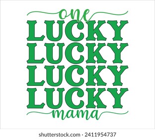 Una camiseta de la mamá afortunada, la camiseta del día de los patronos, la fiesta de San Patricio, el día de los pájaros divertidos, el trébol de los encantos afortunados, las brotes graciosas, el shamrock, el día de los patronos, los archivos de corte para el cricut