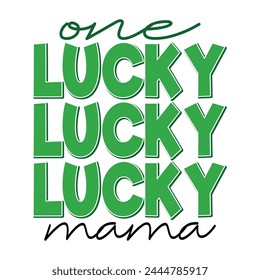 One lucky mama wave design