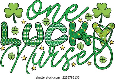 One Lucky Nurse St. Patrick's Day Sublimation T-Shirt