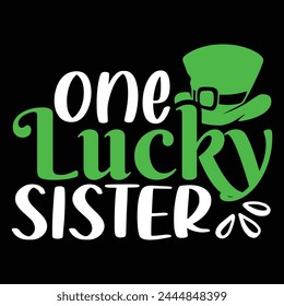 One lucky sister vector design for sale