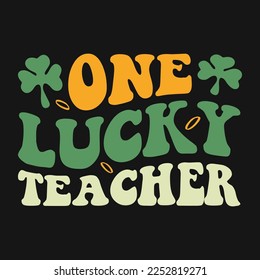 One Lucky Teacher St. Patrick's Day T-Shirt Vektor