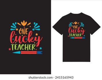 One Lucky Teacher T-shirt , Funny St. Patrick's, Funny Paddys Day, lucky charm clover funny quots, Shamrock, Saint Patricks Day, St Patricks Day T-Shirt