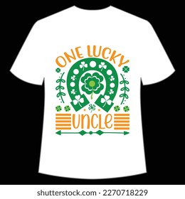 One Lucky Uncle, St. Patrick's Day Shirt Print Template, Lucky Charms, Irish, everyone has a little luck Typography Design