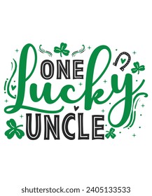 One lucky uncle St Patrick's day, Family Member St Patrick's Day