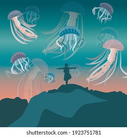 
One of the main and most memorable wonders of our aquarium is a huge aquarium filled with jellyfish.
