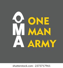 One man army soldier logo design