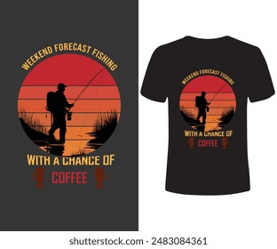 ONE MAN FISHING T SHIRT DESIGN 
