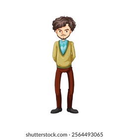 one Man Icon Vector Concept With Color