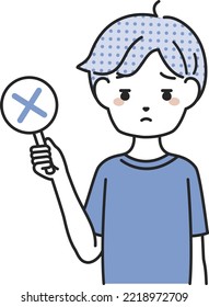 One man showing wrong answer