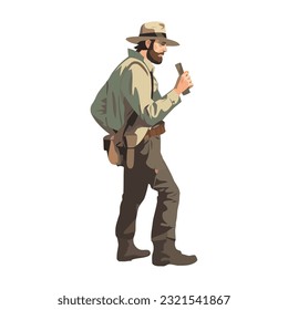 One man standing over white