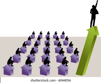 One man stands out among the rest in this business background