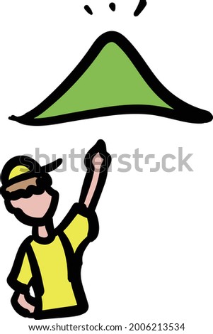 One man trying to go mountaineering