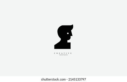 One Man vector logo design template