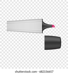 One marker icon. Realistic illustration of one marker vector icon for web