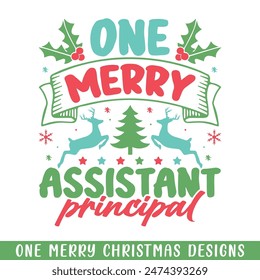 One Merry assistant principal Christmas decorative, Merry Christmas family life designs