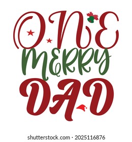 Ein Merry Dad T-Shirt, Vektordesign.