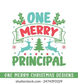 One Merry principal Christmas decorative, Merry Christmas family life designs