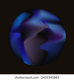 One Mesh Circle with gradient, vector illustration 