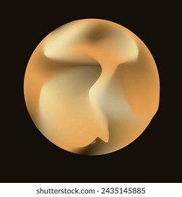 One Mesh Circle with gradient, vector illustration 