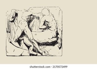 One of the Metopes of the Parthenon