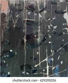 One million eyes. Vector abstract work about a crowd of people. 
