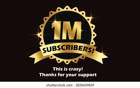 One Million Subscribers Thankyou Circle 1M Subscribers