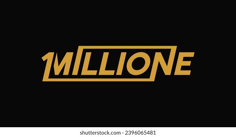 Eine Million Text, kreatives Logo-Design.