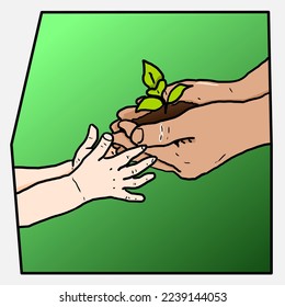One Million Trees Movement Day. provide tree seedlings to the younger generation