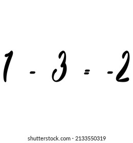 One Minus Three Equals Minus Two