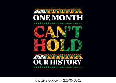 One Month Can't hold Our history SVG Black Month History Quote T Shirt Design svg