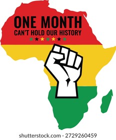Um Mês Pode Manter Nossa História África Ilustração