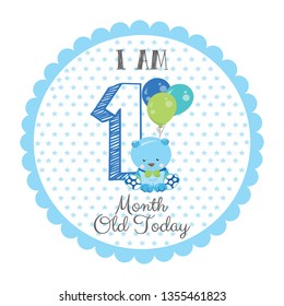 one month old baby sign