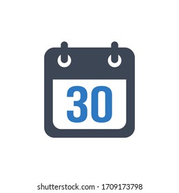 Ein Monat Vektorillustration Symbol auf weißem Hintergrund