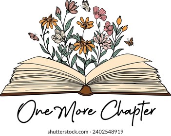 One more chapter, Book flowers, Wildflowers butterfly.