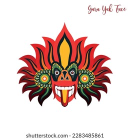 One Of The Most Famous Sri Lankan Devil's Face Vector