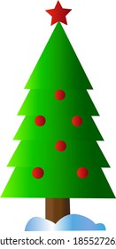 One of the most recognizable symbols of the New Year, the celebration of Christmas. Holiday decoration. Vector design illustration.