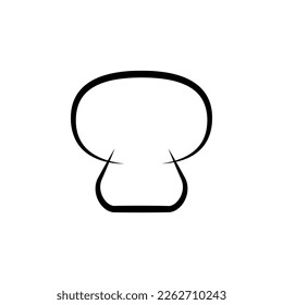 Un hongo. Dibujo transparente del vector. Estilo de línea y contorno. 