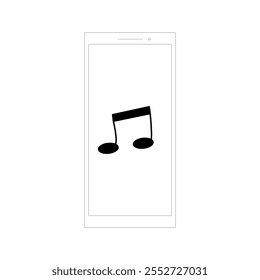ein Musiksymboldesign. Noten Sie sich das Musiksymbol im trendigen flachen Design. Vektorgrafik auf weißem Hintergrund