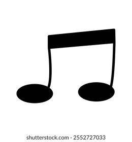 one music icon design. Note music icon in trendy flat style design. Vector illustration.on white background