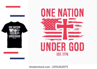 one nation under god t shirt design