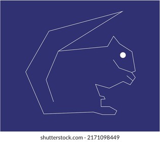 One navy blue squirrel logo