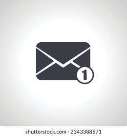 Un nuevo sobre de mensaje entrante con icono de notificación