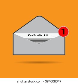 one new mail icon