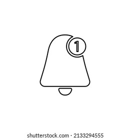 One New Message Icon, Call, One, On A White Background Vector Illustration