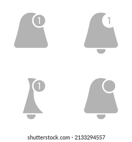 One New Message Icon, Call, One, On A White Background Vector Illustration