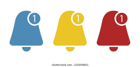 one new message icon, call, one, on a white background vector illustration